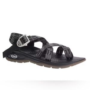 Chaco Z/Volv 2 Sandals Z2 Toe Loop Black White Geometric Women’s 8 Lightweight